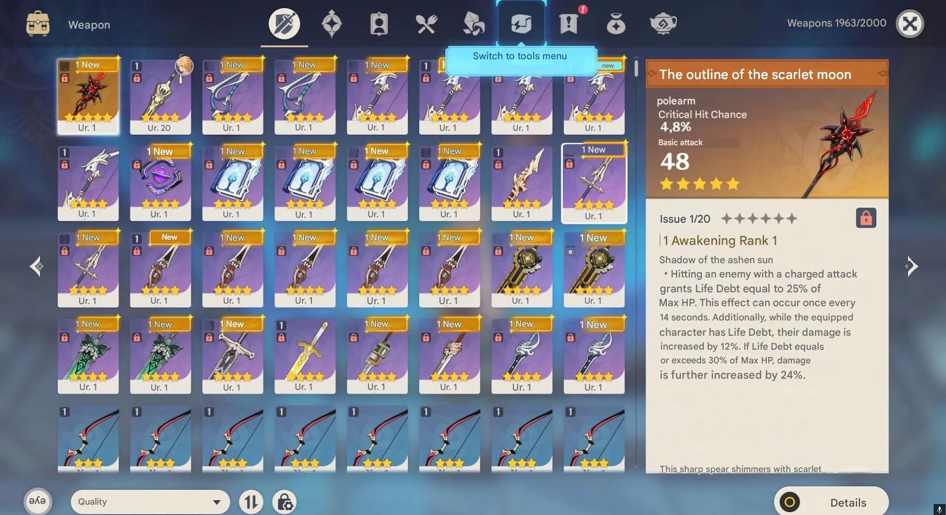 GI1533 C2 Arlecchino + Signature Polearm, AR55, Starter Europe 